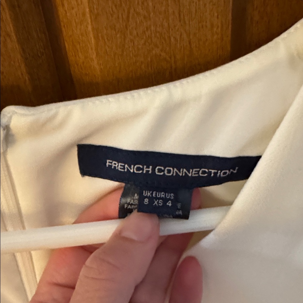 French Connection White Ruffle Mini Dress - Picture 2 of 4